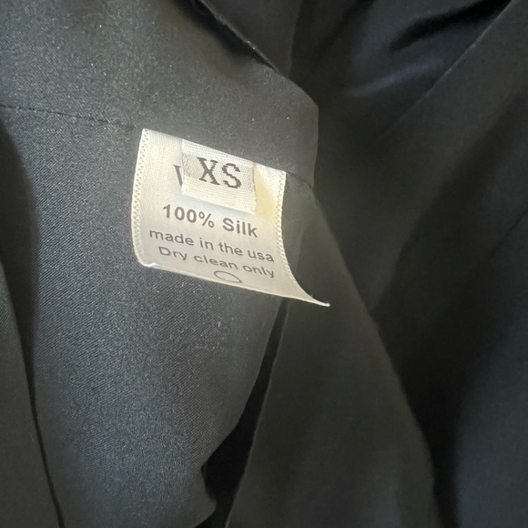 Wren Silk Kimono Mini Dress in Black - Picture 8 of 8